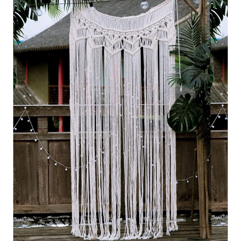Beautiful Macrame Curtain Panel / Wall Hanging!